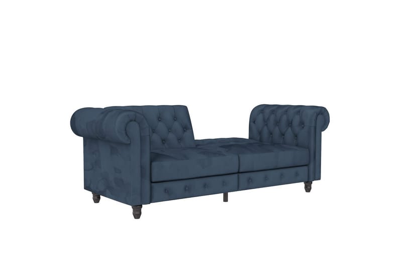 Bäddsoffa Felix 236x87x83 cm, Blå, Sammet - 236x87x83 cm, Blå, Sammet - Möbler - Soffa - Bäddsoffa