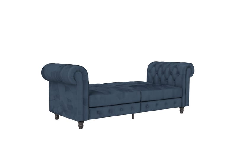 Bäddsoffa Felix 236x87x83 cm, Blå, Sammet - 236x87x83 cm, Blå, Sammet - Möbler - Soffa - Bäddsoffa
