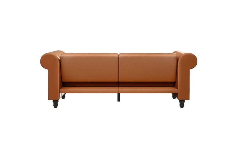 Bäddsoffa Felix 236x87x83 cm, Cognac, PU/trä/metall - 236x87x83 cm, Cognac, PU/trä/metall - Möbler - Soffa - Bäddsoffa