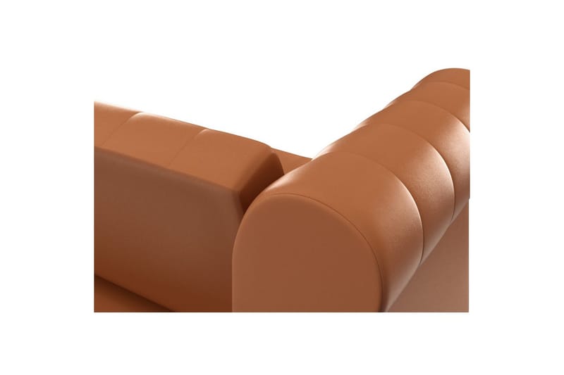 Bäddsoffa Felix 236x87x83 cm, Cognac, PU/trä/metall - 236x87x83 cm, Cognac, PU/trä/metall - Möbler - Soffa - Bäddsoffa