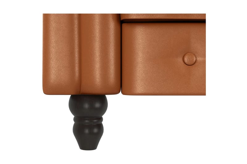 Bäddsoffa Felix 236x87x83 cm, Cognac, PU/trä/metall - 236x87x83 cm, Cognac, PU/trä/metall - Möbler - Soffa - Bäddsoffa