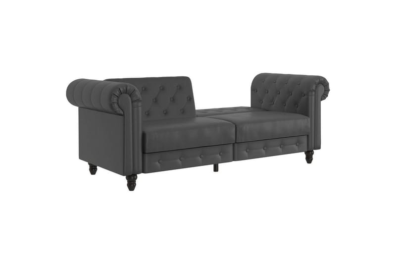 Bäddsoffa Felix 236x87x83 cm, Grå, PU/trä/metall - 236x87x83 cm, Grå, PU/trä/metall - Möbler - Soffa - Bäddsoffa