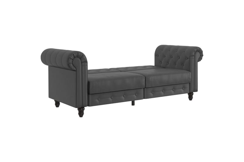 Bäddsoffa Felix 236x87x83 cm, Grå, PU/trä/metall - 236x87x83 cm, Grå, PU/trä/metall - Möbler - Soffa - Bäddsoffa
