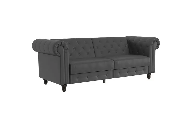 Bäddsoffa Felix 236x87x83 cm, Grå, PU/trä/metall - 236x87x83 cm, Grå, PU/trä/metall - Möbler - Soffa - Bäddsoffa