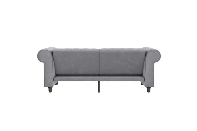 Bäddsoffa Felix 236x87x83 cm, Ljusgrå, Sammet - 236x87x83 cm, Ljusgrå, Sammet - Möbler - Soffa - Bäddsoffa