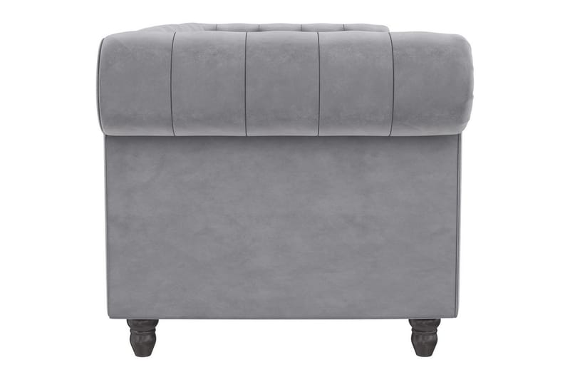 Bäddsoffa Felix 236x87x83 cm, Ljusgrå, Sammet - 236x87x83 cm, Ljusgrå, Sammet - Möbler - Soffa - Bäddsoffa