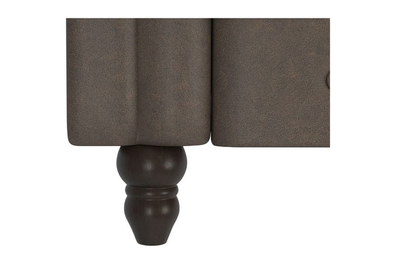 Bäddsoffa Felix 236x87x83 cm, Mörkbrun, Mikrofiber/Trä/Metall - 236x87x83 cm, Mörkbrun, Mikrofiber/Trä/Metall - Möbler - Soffa - Bäddsoffa