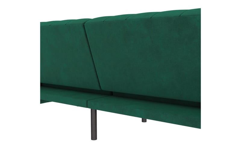 Bäddsoffa Felix 236x87x83 cm, Mörkgrön, Sammet - 236x87x83 cm, Mörkgrön, Sammet - Möbler - Soffa - Bäddsoffa