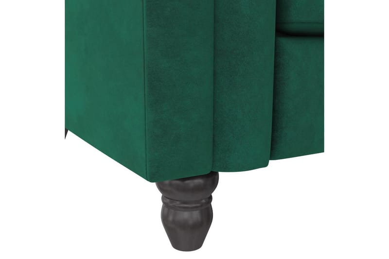 Bäddsoffa Felix 236x87x83 cm, Mörkgrön, Sammet - 236x87x83 cm, Mörkgrön, Sammet - Möbler - Soffa - Bäddsoffa