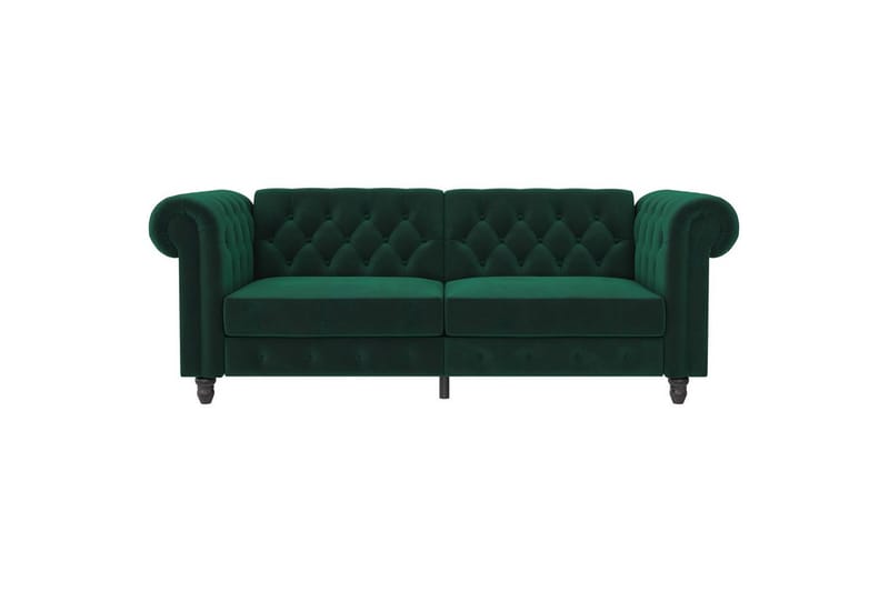 Bäddsoffa Felix 236x87x83 cm, Mörkgrön, Sammet - 236x87x83 cm, Mörkgrön, Sammet - Möbler - Soffa - Bäddsoffa