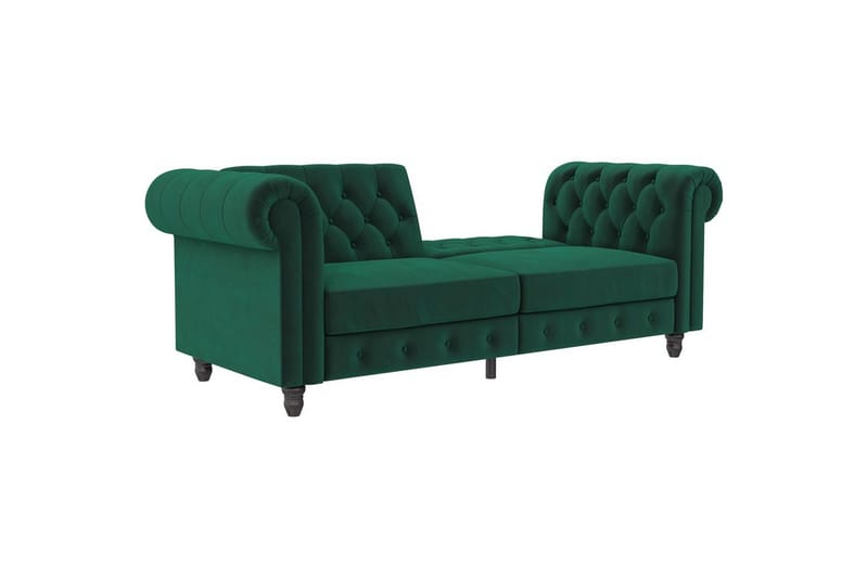 Bäddsoffa Felix 236x87x83 cm, Mörkgrön, Sammet - 236x87x83 cm, Mörkgrön, Sammet - Möbler - Soffa - Bäddsoffa