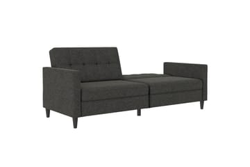 Bäddsoffa Hartford 203x83x82 cm, Antracit, Linnetyg Utseende (100% Polyester - 203x83x82 cm, Antracit, Linnetyg Utseende (100% Polyester - Möbler - Soffa - Bäddsoffa