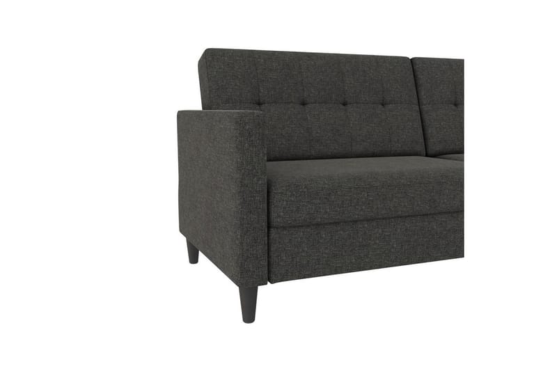 Bäddsoffa Hartford 203x83x82 cm, Antracit, Linnetyg Utseende (100% Polyester - 203x83x82 cm, Antracit, Linnetyg Utseende (100% Polyester - Möbler - Soffa - Bäddsoffa