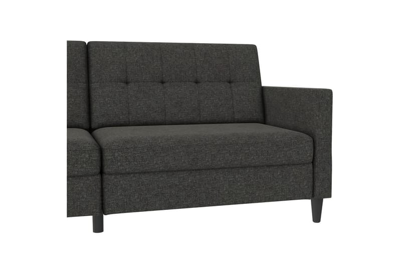 Bäddsoffa Hartford 203x83x82 cm, Antracit, Linnetyg Utseende (100% Polyester - 203x83x82 cm, Antracit, Linnetyg Utseende (100% Polyester - Möbler - Soffa - Bäddsoffa