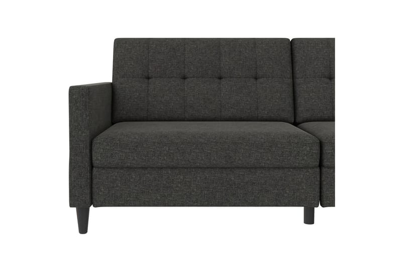 Bäddsoffa Hartford 203x83x82 cm, Antracit, Linnetyg Utseende (100% Polyester - 203x83x82 cm, Antracit, Linnetyg Utseende (100% Polyester - Möbler - Soffa - Bäddsoffa