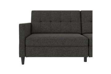 Bäddsoffa Hartford 203x83x82 cm, Antracit, Linnetyg Utseende (100% Polyester - 203x83x82 cm, Antracit, Linnetyg Utseende (100% Polyester - Möbler - Soffa - Bäddsoffa