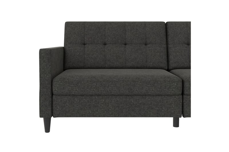 Bäddsoffa Hartford 203x83x82 cm, Antracit, Linnetyg Utseende (100% Polyester - 203x83x82 cm, Antracit, Linnetyg Utseende (100% Polyester - Möbler - Soffa - Bäddsoffa