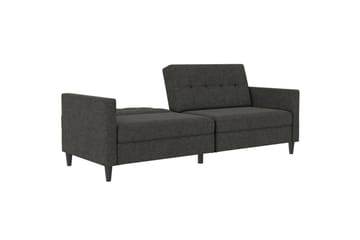 Bäddsoffa Hartford 203x83x82 cm, Antracit, Linnetyg Utseende (100% Polyester - 203x83x82 cm, Antracit, Linnetyg Utseende (100% Polyester - Möbler - Soffa - Bäddsoffa