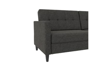 Bäddsoffa Hartford 203x83x82 cm, Antracit, Linnetyg Utseende (100% Polyester - 203x83x82 cm, Antracit, Linnetyg Utseende (100% Polyester - Möbler - Soffa - Bäddsoffa
