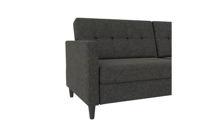 Bäddsoffa Hartford 203x83x82 cm, Antracit, Linnetyg Utseende (100% Polyester - 203x83x82 cm, Antracit, Linnetyg Utseende (100% Polyester - Möbler - Soffa - Bäddsoffa