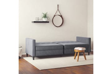 Bäddsoffa Hartford 203x83x82 cm, Antracit, Sammet - 203x83x82 cm, Antracit, Sammet - Möbler - Soffa - Bäddsoffa