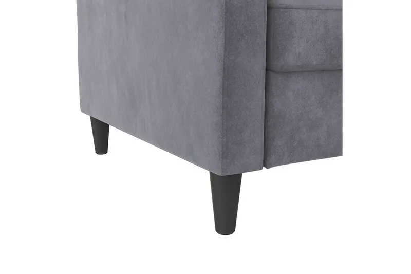 Bäddsoffa Hartford 203x83x82 cm, Antracit, Sammet - 203x83x82 cm, Antracit, Sammet - Möbler - Soffa - Bäddsoffa