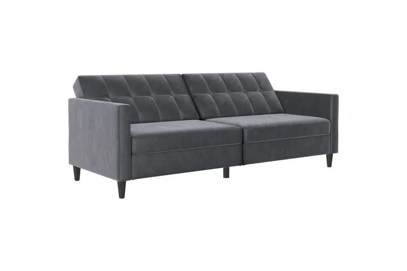 Bäddsoffa Hartford 203x83x82 cm, Antracit, Sammet - 203x83x82 cm, Antracit, Sammet - Möbler - Soffa - Bäddsoffa