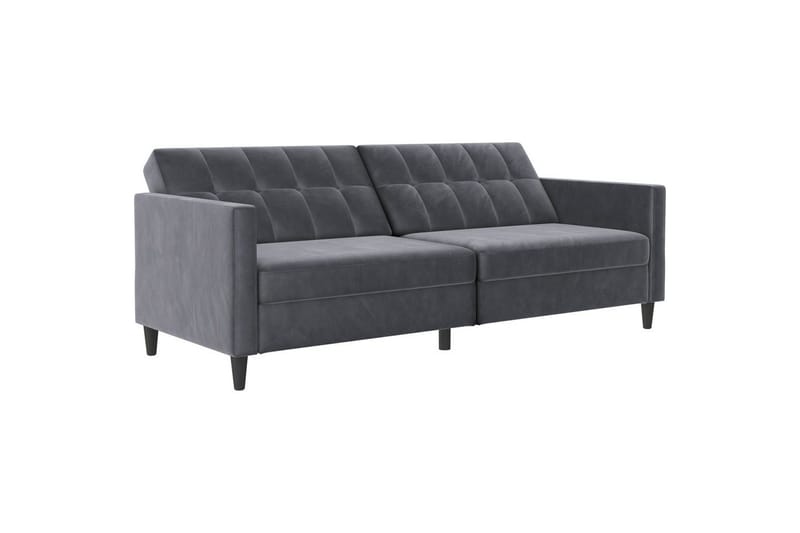 Bäddsoffa Hartford 203x83x82 cm, Antracit, Sammet - 203x83x82 cm, Antracit, Sammet - Möbler - Soffa - Bäddsoffa