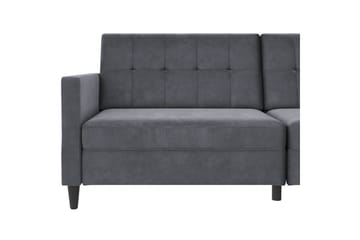 Bäddsoffa Hartford 203x83x82 cm, Antracit, Sammet - 203x83x82 cm, Antracit, Sammet - Möbler - Soffa - Bäddsoffa
