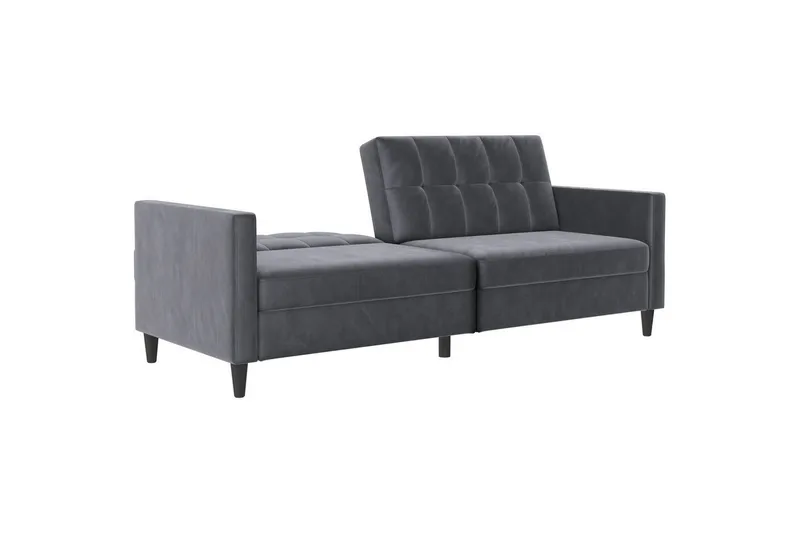 Bäddsoffa Hartford 203x83x82 cm, Antracit, Sammet - 203x83x82 cm, Antracit, Sammet - Möbler - Soffa - Bäddsoffa