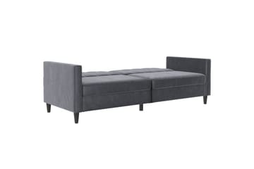 Bäddsoffa Hartford 203x83x82 cm, Antracit, Sammet - 203x83x82 cm, Antracit, Sammet - Möbler - Soffa - Bäddsoffa