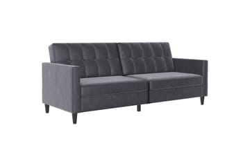 Bäddsoffa Hartford 203x83x82 cm, Antracit, Sammet