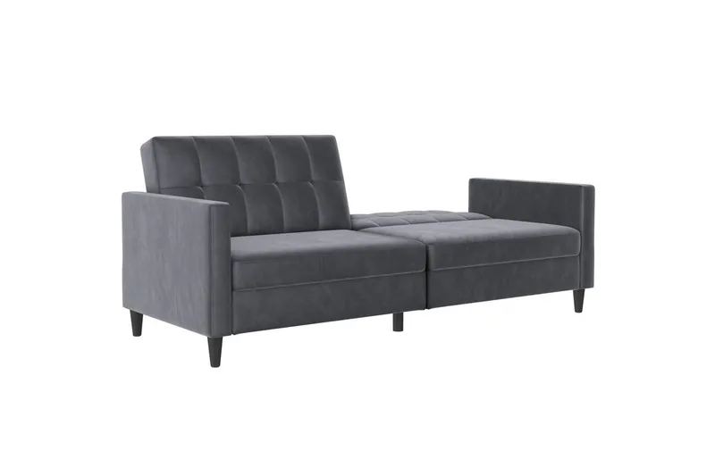 Bäddsoffa Hartford 203x83x82 cm, Antracit, Sammet - 203x83x82 cm, Antracit, Sammet - Möbler - Soffa - Bäddsoffa