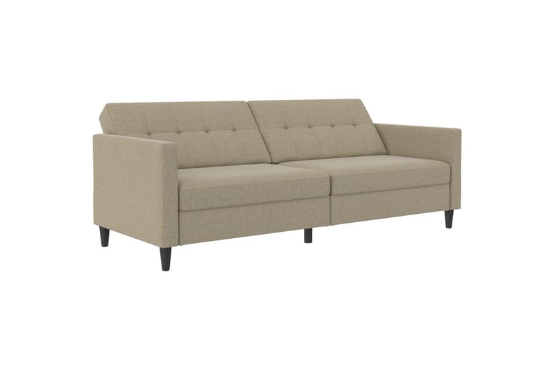 Bäddsoffa Hartford 203x83x82 cm, Cappuccino, Linnetyg Utseende (100% Polyester - 203x83x82 cm, Cappuccino, Linnetyg Utseende (100% Polyester - Möbler - Soffa - Bäddsoffa