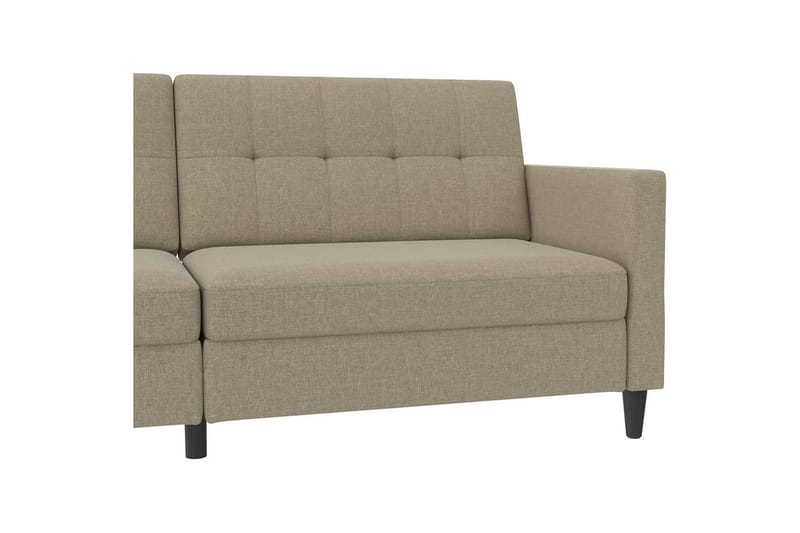 Bäddsoffa Hartford 203x83x82 cm, Cappuccino, Linnetyg Utseende (100% Polyester - 203x83x82 cm, Cappuccino, Linnetyg Utseende (100% Polyester - Möbler - Soffa - Bäddsoffa