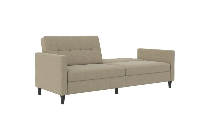 Bäddsoffa Hartford 203x83x82 cm, Cappuccino, Linnetyg Utseende (100% Polyester - 203x83x82 cm, Cappuccino, Linnetyg Utseende (100% Polyester - Möbler - Soffa - Bäddsoffa