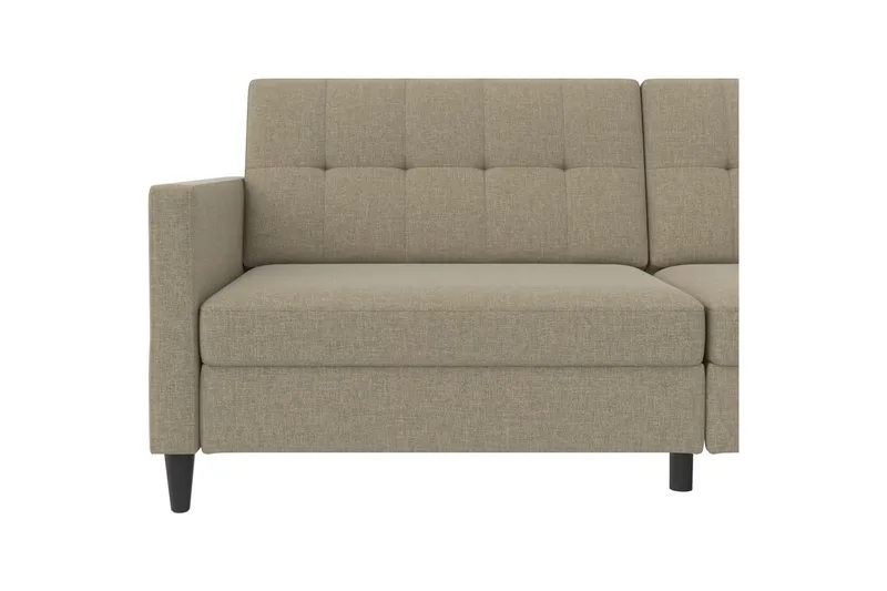 Bäddsoffa Hartford 203x83x82 cm, Cappuccino, Linnetyg Utseende (100% Polyester - 203x83x82 cm, Cappuccino, Linnetyg Utseende (100% Polyester - Möbler - Soffa - Bäddsoffa