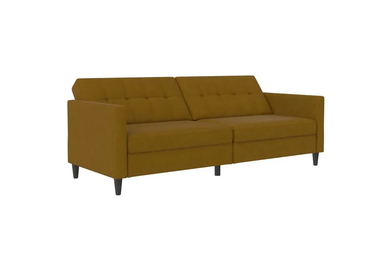 Bäddsoffa Hartford 203x83x82 cm, Curry, Linnetyg Utseende (100% Polyester - 203x83x82 cm, Curry, Linnetyg Utseende (100% Polyester - Möbler - Soffa - Bäddsoffa