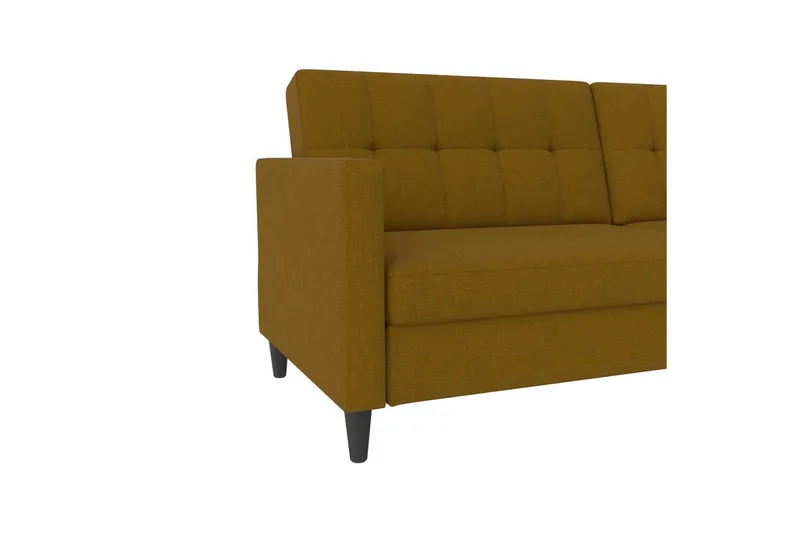 Bäddsoffa Hartford 203x83x82 cm, Curry, Linnetyg Utseende (100% Polyester - 203x83x82 cm, Curry, Linnetyg Utseende (100% Polyester - Möbler - Soffa - Bäddsoffa