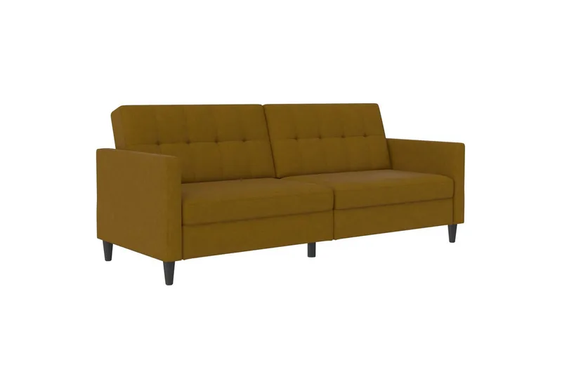 Bäddsoffa Hartford 203x83x82 cm, Curry, Linnetyg Utseende (100% Polyester - 203x83x82 cm, Curry, Linnetyg Utseende (100% Polyester - Möbler - Soffa - Bäddsoffa