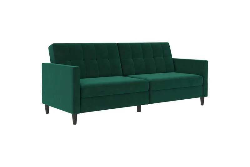 Bäddsoffa Hartford 203x83x82 cm, Mörkgrön, Sammet, 203x83x82 cm, Mörkgrön, Sammet