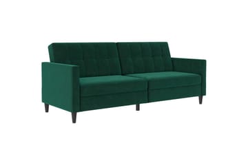 Bäddsoffa Hartford 203x83x82 cm, Mörkgrön, Sammet
