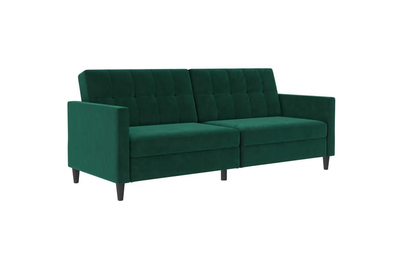 Bäddsoffa Hartford 203x83x82 cm, Mörkgrön, Sammet - 203x83x82 cm, Mörkgrön, Sammet - Möbler - Soffa - Bäddsoffa