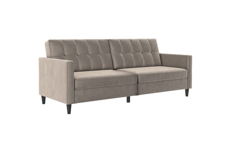 Bäddsoffa Hartford 203x83x82 cm, Taupe, Sammet - 203x83x82 cm, Taupe, Sammet - Möbler - Soffa - Bäddsoffa