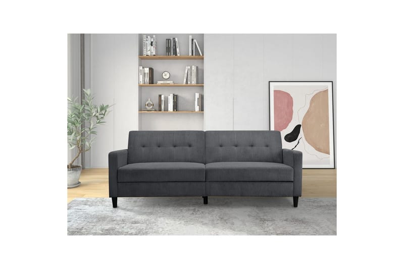Bäddsoffa Hartford II 203x83x82 cm, Antracit - 203x83x82 cm, Antracit - Möbler - Soffa - Bäddsoffa