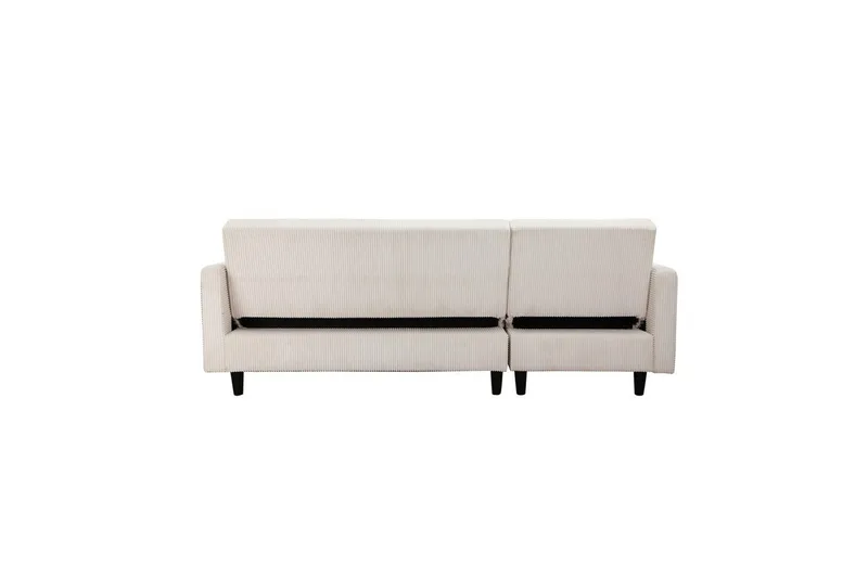 Bäddsoffa Hartford II 203x83x82 cm, Kräm - 203x83x82 cm, Kräm - Möbler - Soffa - Bäddsoffa