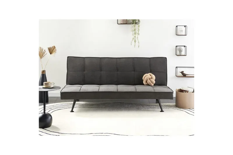 Bäddsoffa Hasle Grå, svart - Grå, svart - Möbler - Soffa - Bäddsoffa