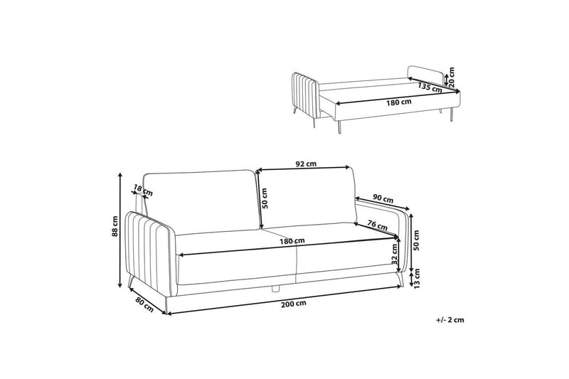 Bäddsoffa Heming Vit, Svart - Vit, Svart - Möbler - Soffa - Soffgrupp