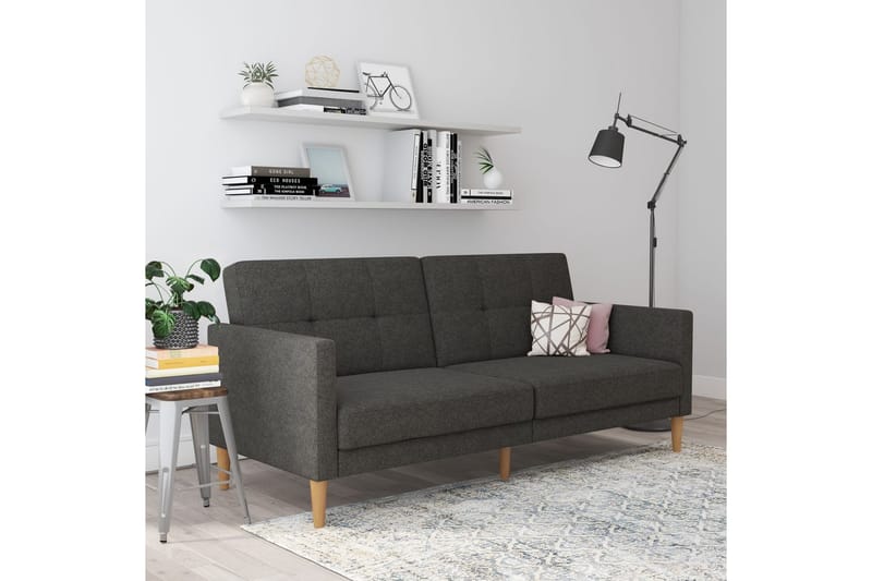 Bäddsoffa Lilly Antracit, Linne - Antracit, Linne - Möbler - Soffa - Bäddsoffa