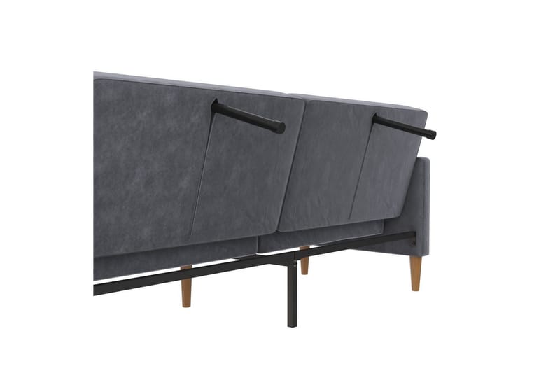 Bäddsoffa Lilly Antracit, Sammet - Antracit, Sammet - Möbler - Soffa - Bäddsoffa